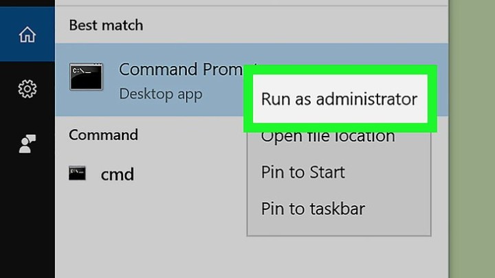 run command prompt as admin