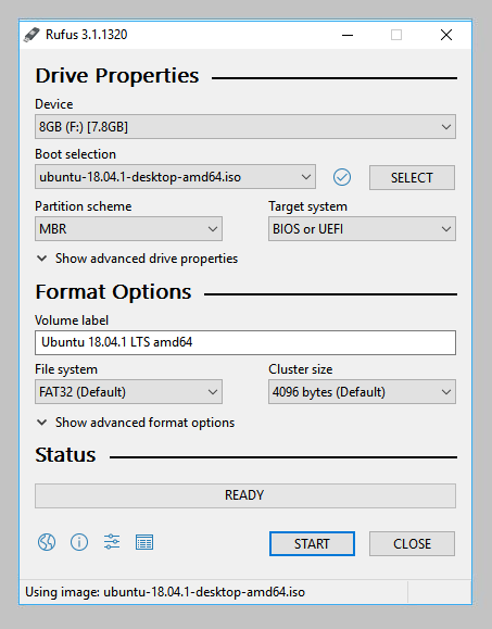 start writing ISO