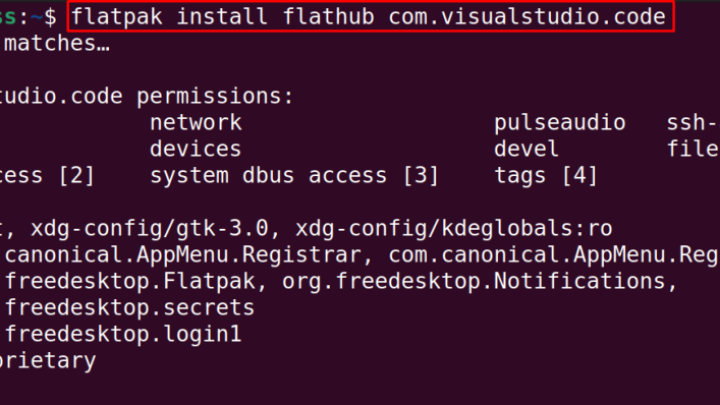 install visual studio code flatpak