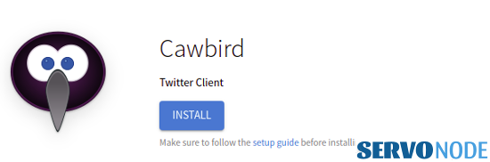 Install cawbird flatpak