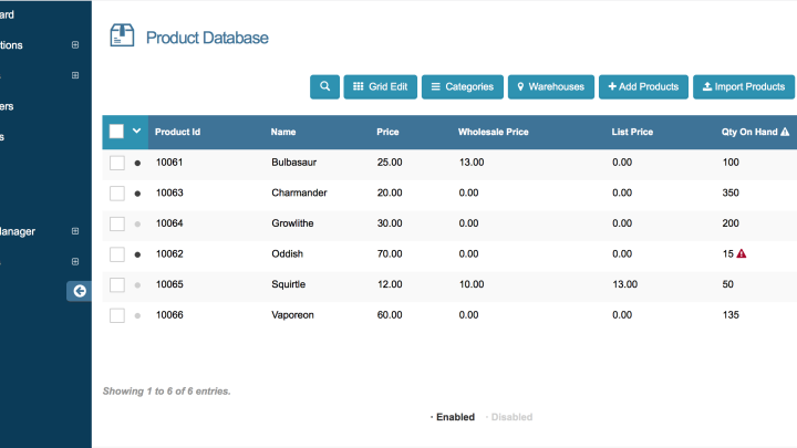 enter database details