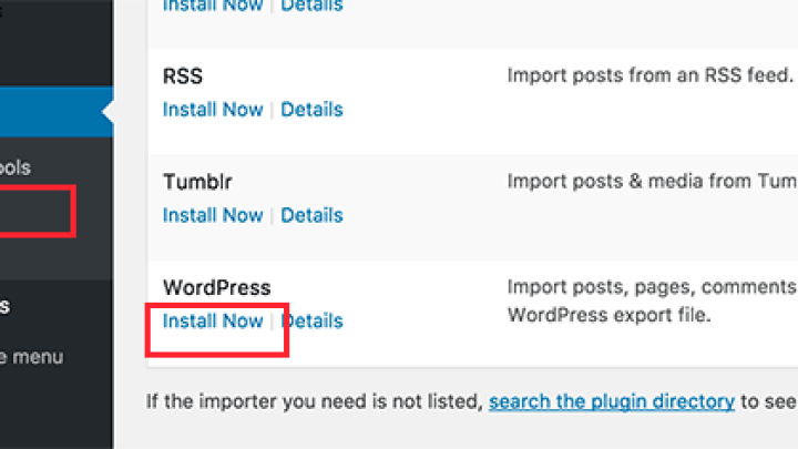 install wp importer