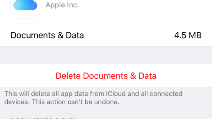 delete files and folders in icloud