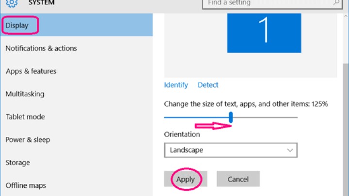 adjust display settings